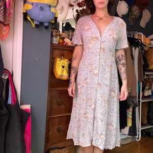 Vintage GAP baby blue button down dress